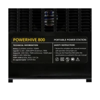 Powerstation Rebelcell Powerhive 800 met Zuivere Sinus inclusief 7 uitgangen en op te laden via zonn