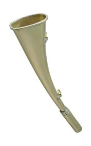 Messing Hoorn Gebogen met ketting 26cm