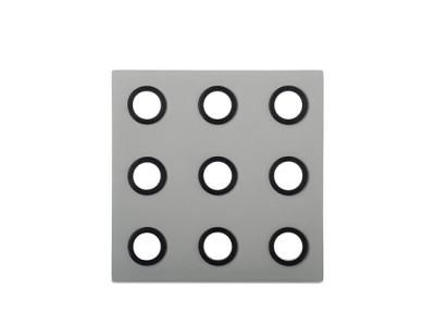 onderzetter domino - zwart