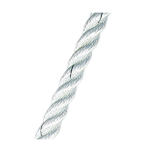 3-Strengs Polyester 8 mm. Wit