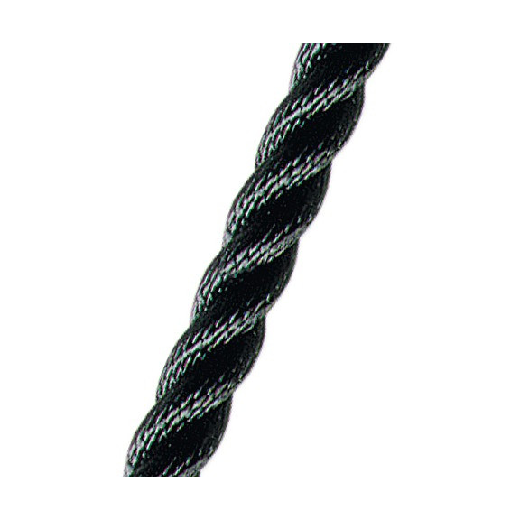 3-Strengs Polyester 8 mm. Zwart