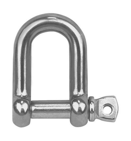 Hollex D-sluiting gesmeed 6mm oogbout met schroefdraad rvs316