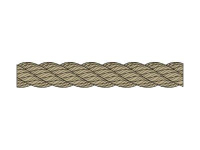 POLYESTER CLASSIC GESLAGEN. 10MM