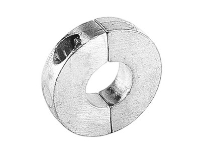 ANODE ALUMINIUM SCHROEFAS VLAK 35MM