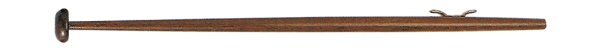 allpa Gelakt houten vlaggenstok, L=800mm, Ø22mm, met kunststof kikker