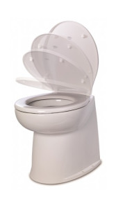 Jabsco De Luxe 17 elektr. toilet 24V, recht met solenoid, soft closing
