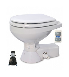 Jabsco Quiet Flush Stil Compact elektr. toilet 24V met spoelwaterpomp