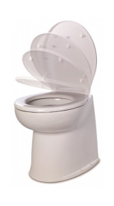 Jabsco De Luxe 17 elektr. toilet 12V, recht met solenoid, soft closing
