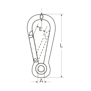 KARABIJNHAAK+OOG 120MM