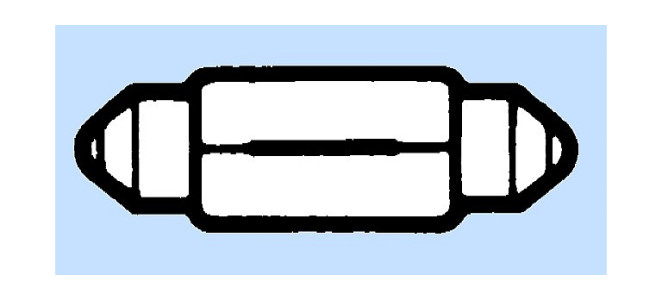 LAMP 12V 10W 41MM BUIS