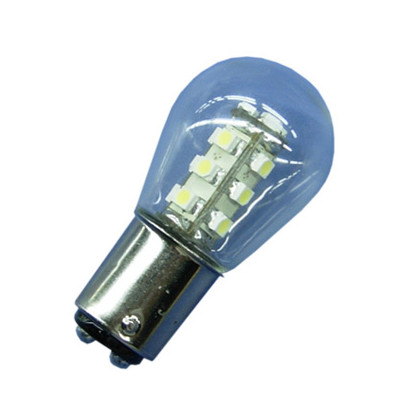 1 LED BAy15D 8-30V LED IN GLAS GROEN