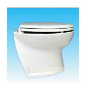 Jabsco De Luxe 14 elektr. toilet 12V, schuin met spoelwaterpomp